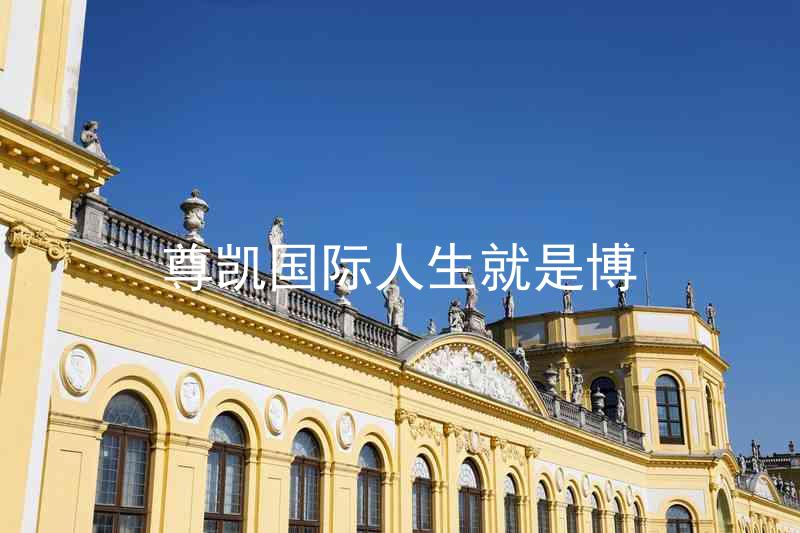 尊凯国际人生就是博